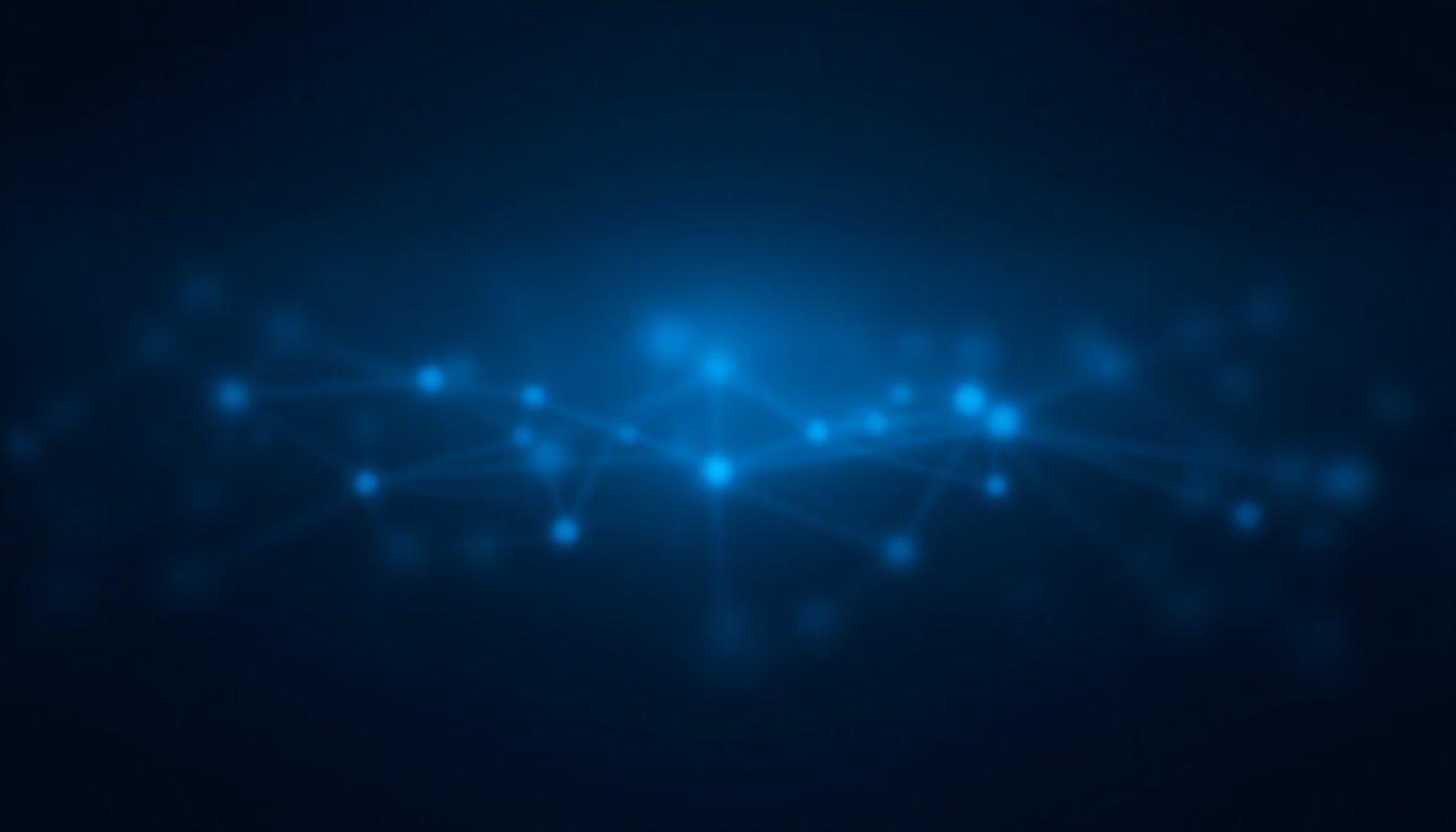Abstract network of glowing nodes splitting and recombining across a dark field, suggesting distributed inference and cross-vendor flow