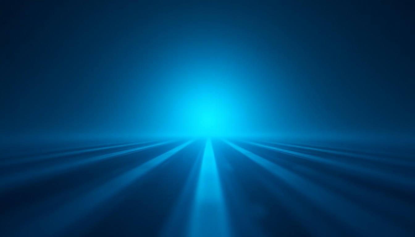 abstract circuit pathways converging toward a distant horizon