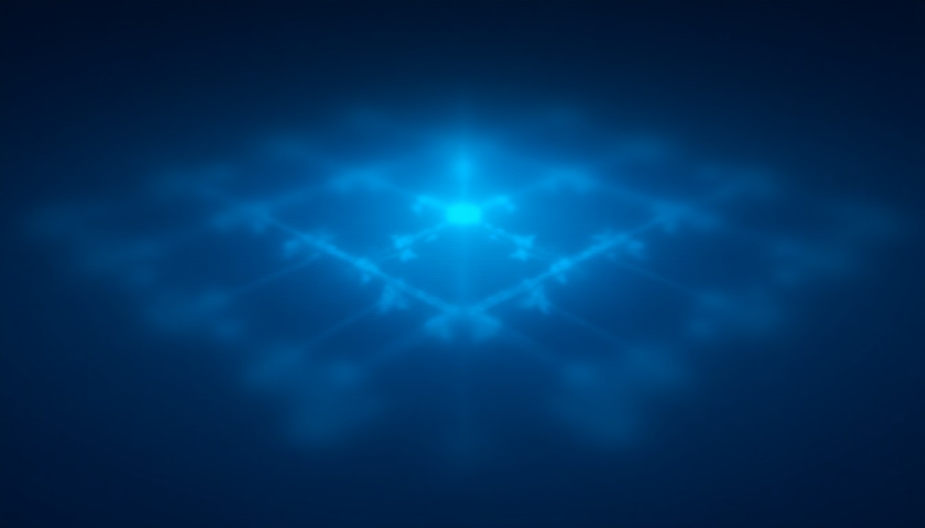 Glowing neural pathways intersecting shield icons and fusion rings