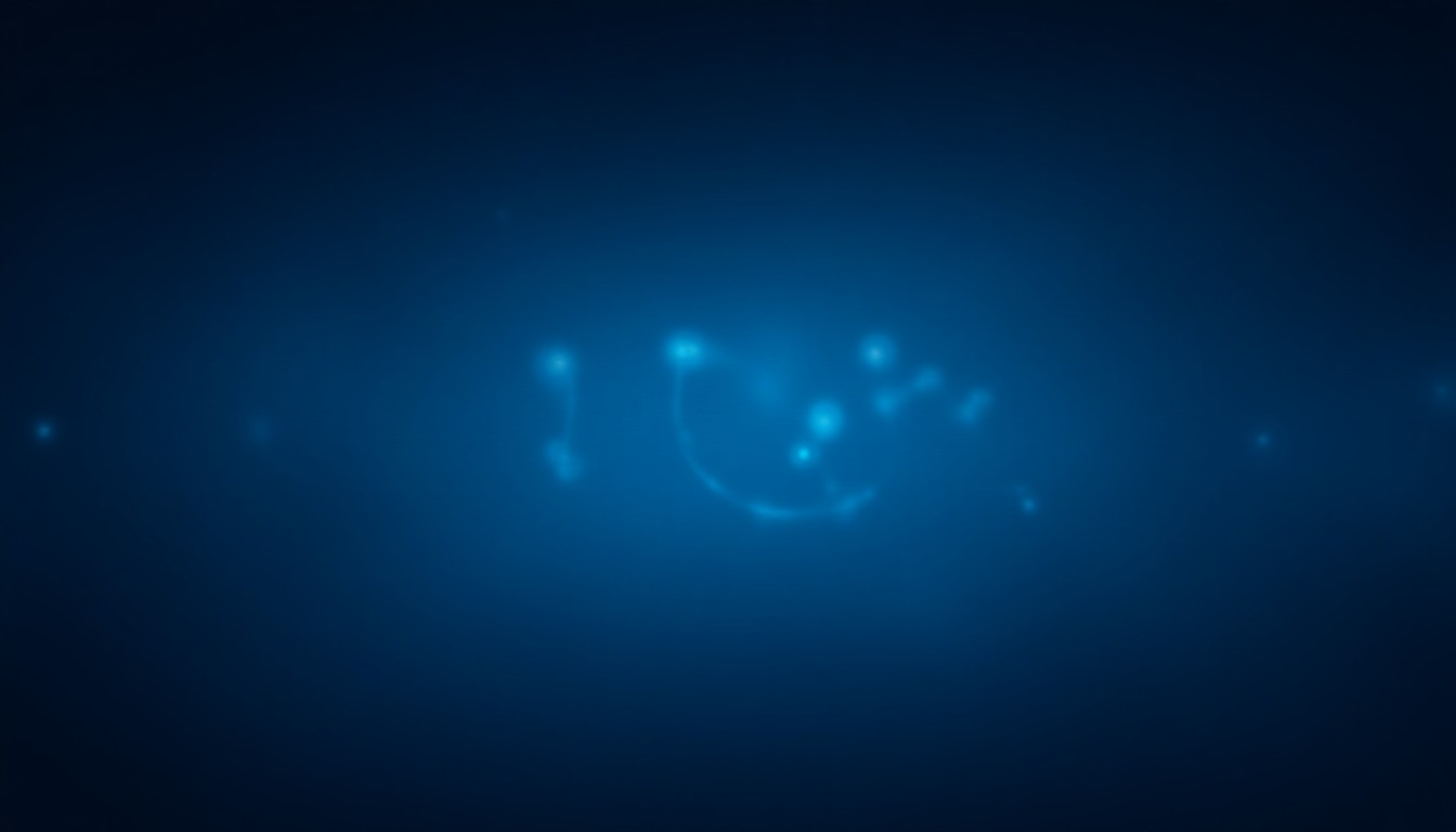 abstract geometric shapes representing data flow and orbital trajectories merging with circuit patterns