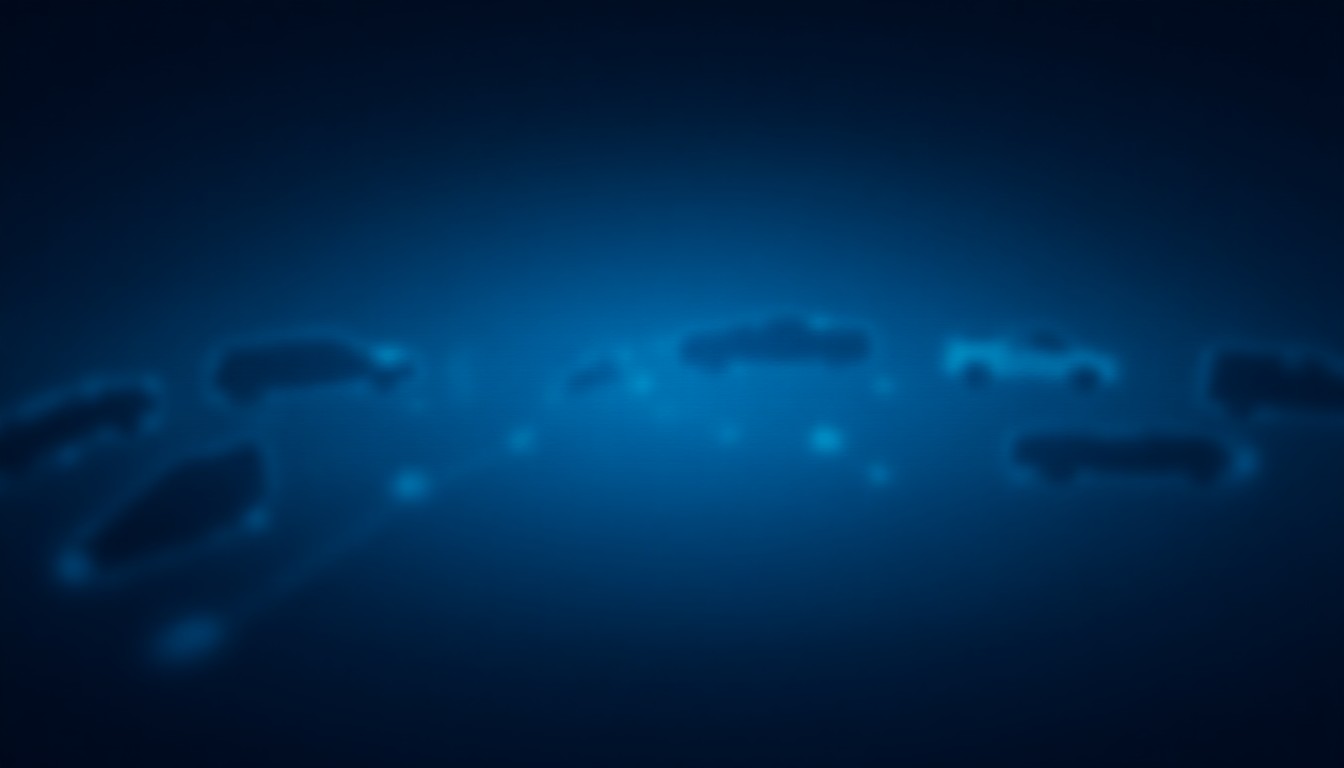 Abstract neural network nodes connecting to vehicle silhouettes and smartphone outlines