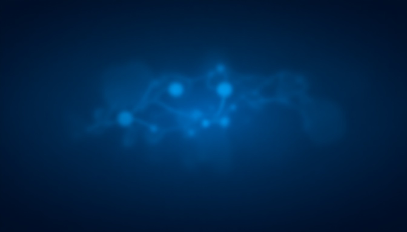 Abstract representation of data flowing through interconnected nodes with shield-like overlays suggesting protection and verification