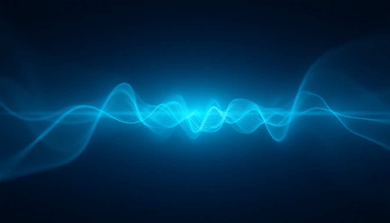 Fractured sound waves meeting satellite imagery and circuit patterns