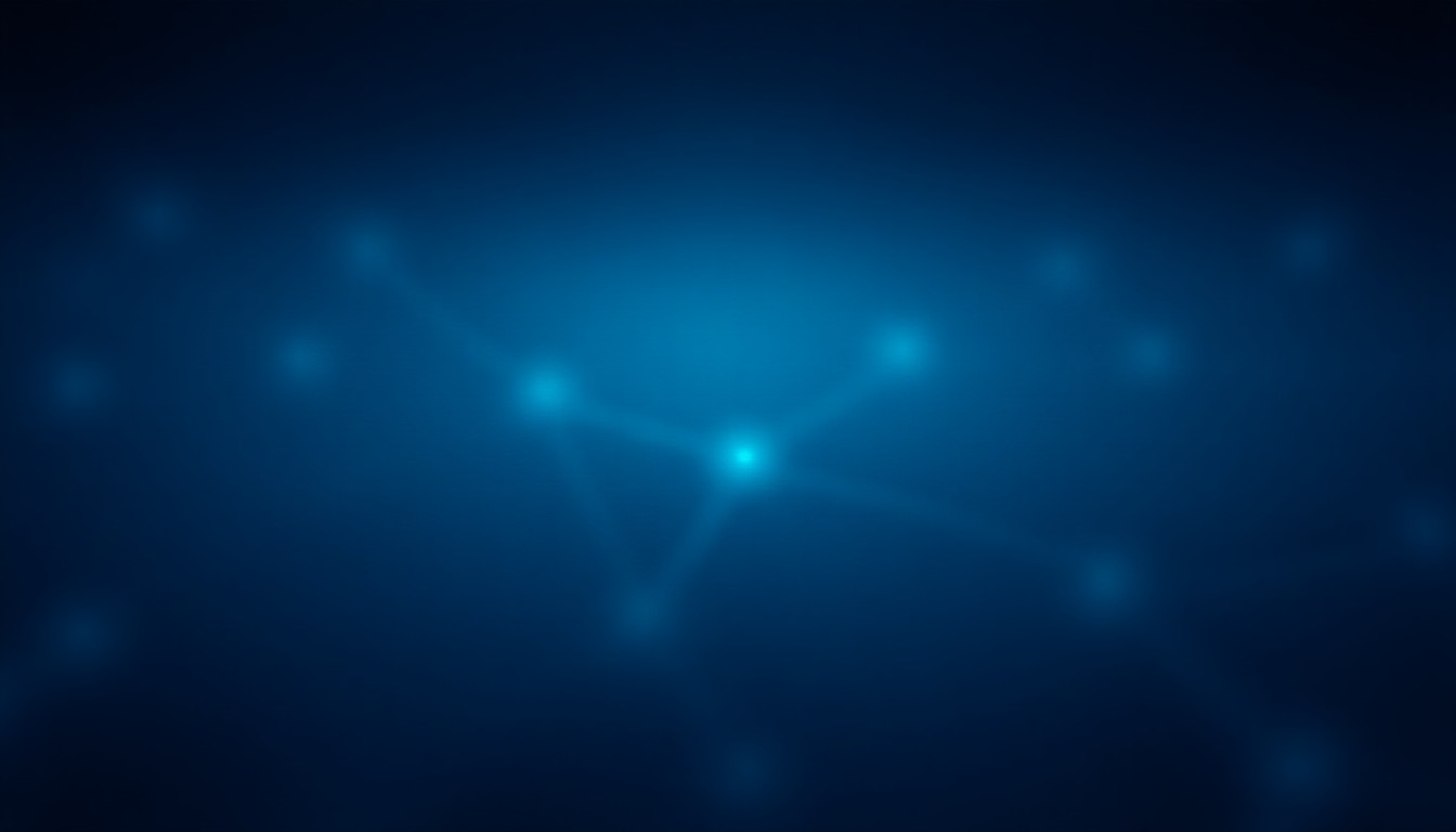 abstract network of glowing nodes forming weather patterns