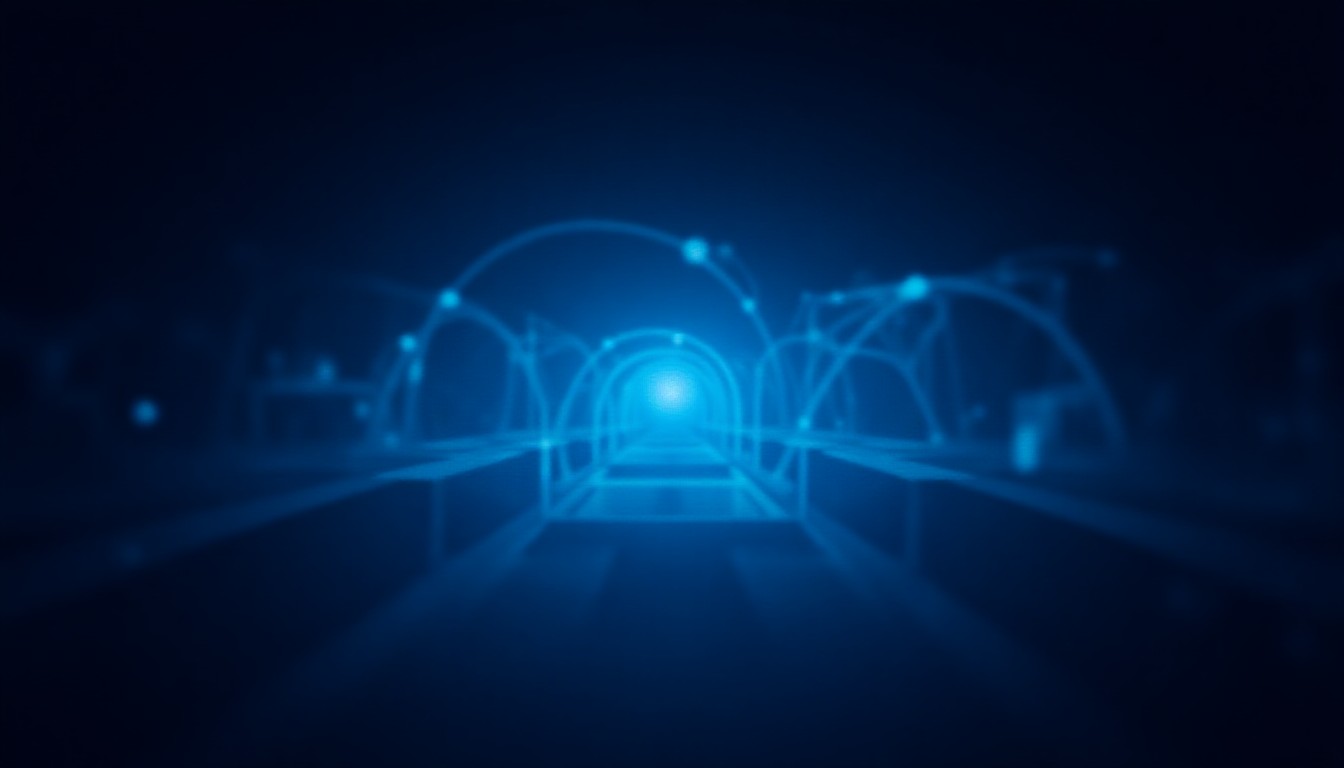 abstract tunnels and circuits merging with quantum particles