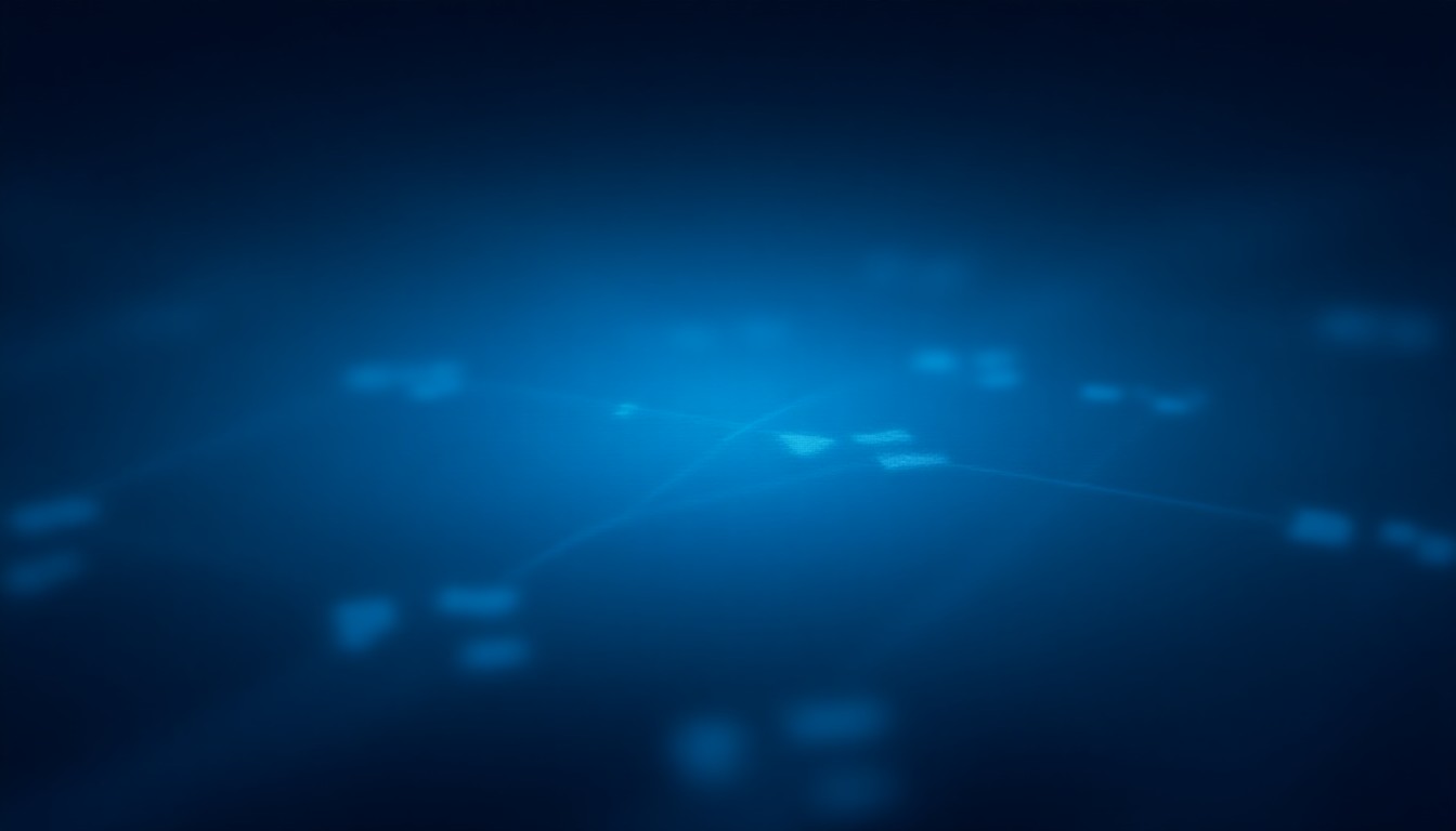 Digital grid with glowing lines and data streams