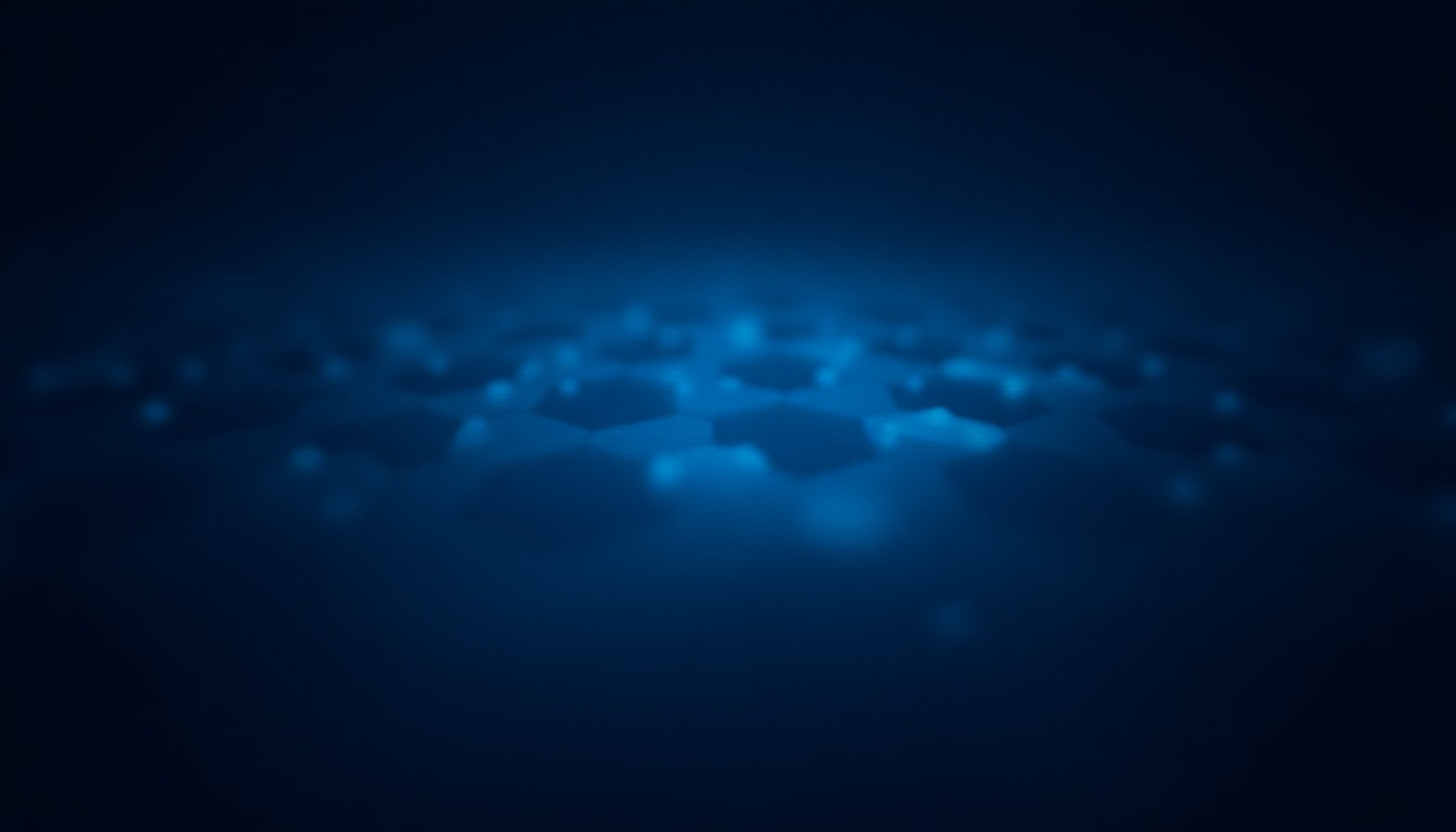 Abstract geometric lattice glowing with quantum nodes and circuit pathways
