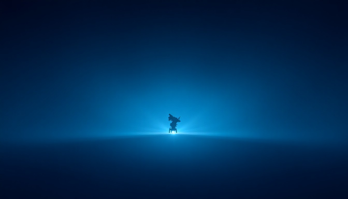 Abstract glowing solar panel wings unfolding beside a dark orbiting telescope silhouette